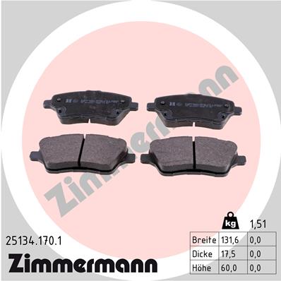 Set placute frana,frana disc 25134.170.1 ZIMMERMANN