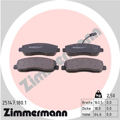 Set placute frana,frana disc 25147.180.1 ZIMMERMANN