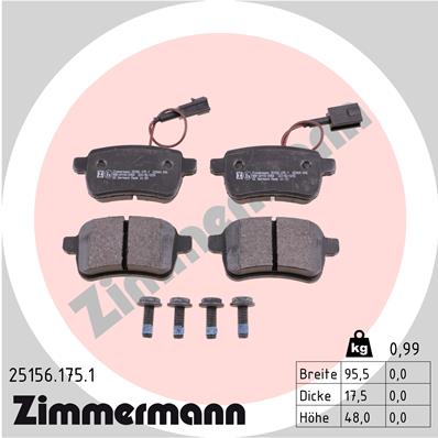 Set placute frana,frana disc 25156.175.1 ZIMMERMANN