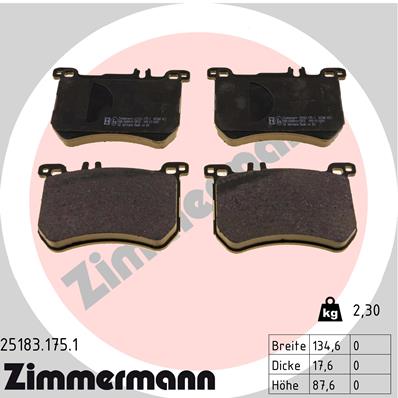 Set placute frana,frana disc 25183.175.1 ZIMMERMANN