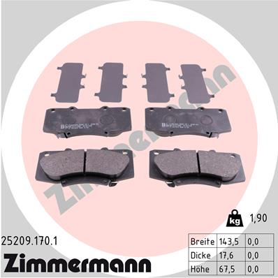 Set placute frana,frana disc 25209.170.1 ZIMMERMANN