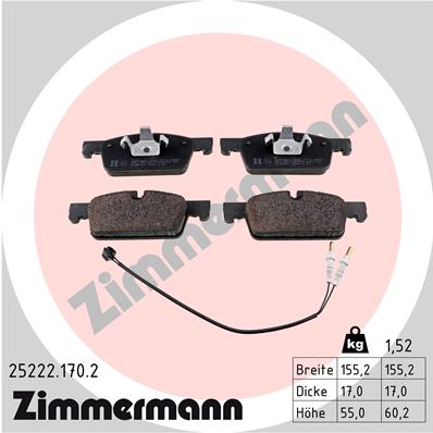 Set placute frana,frana disc 25222.170.2 ZIMMERMANN