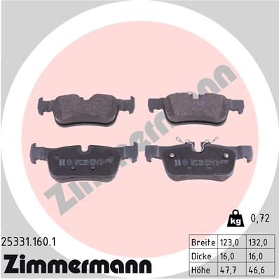 Set placute frana,frana disc 25331.160.1 ZIMMERMANN