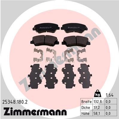 Set placute frana,frana disc 25348.180.2 ZIMMERMANN