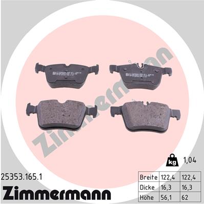 Set placute frana,frana disc 25353.165.1 ZIMMERMANN