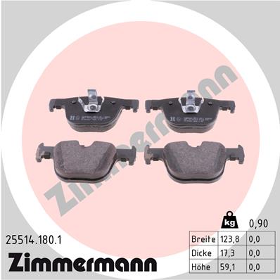 Set placute frana,frana disc 25514.180.1 ZIMMERMANN