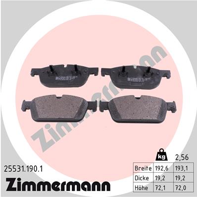 Set placute frana,frana disc 25531.190.1 ZIMMERMANN