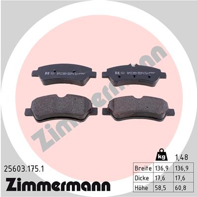 Set placute frana,frana disc 25603.175.1 ZIMMERMANN