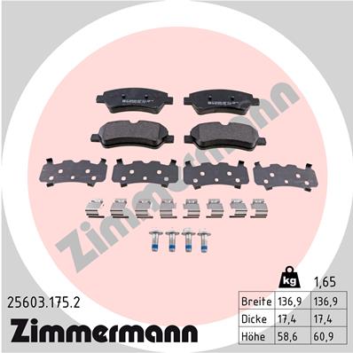 Set placute frana,frana disc 25603.175.2 ZIMMERMANN