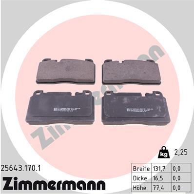 Set placute frana,frana disc 25643.170.1 ZIMMERMANN