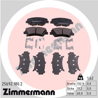 Set placute frana,frana disc 25692.180.2 ZIMMERMANN