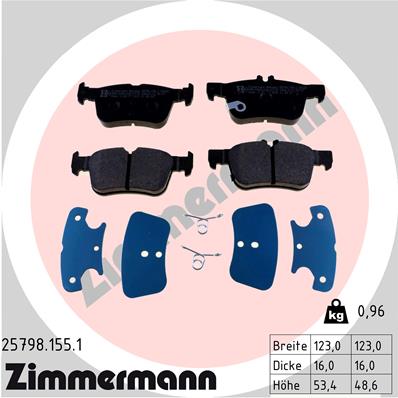 Set placute frana,frana disc 25798.155.1 ZIMMERMANN