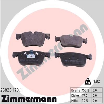 Set placute frana,frana disc 25833.170.1 ZIMMERMANN