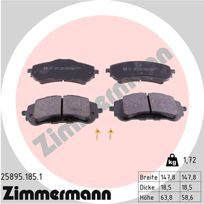 Set placute frana,frana disc 25895.185.1 ZIMMERMANN