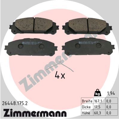 Set placute frana,frana disc 26448.175.2 ZIMMERMANN