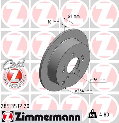 Disc frana 285.3512.20 ZIMMERMANN