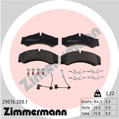 Set placute frana,frana disc 29076.200.1 ZIMMERMANN