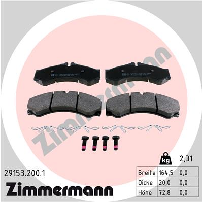 Set placute frana,frana disc 29153.200.1 ZIMMERMANN