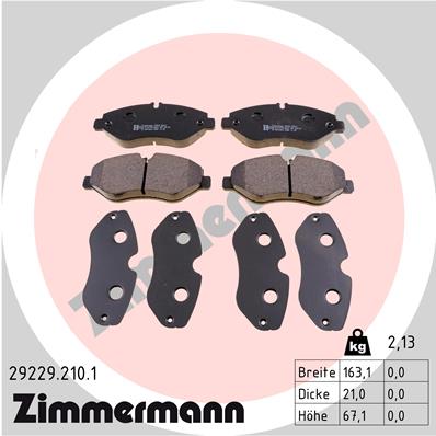 Set placute frana,frana disc 29229.210.1 ZIMMERMANN