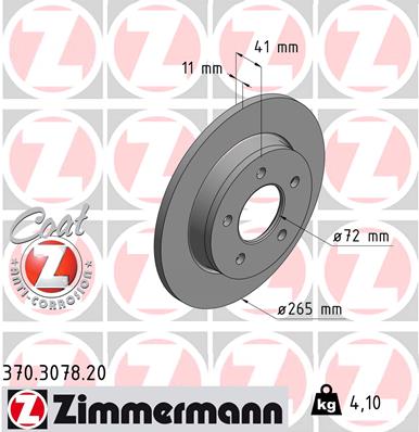 Disc frana 370.3078.20 ZIMMERMANN