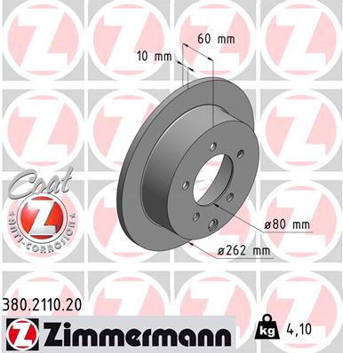 Disc frana 380.2110.20 ZIMMERMANN