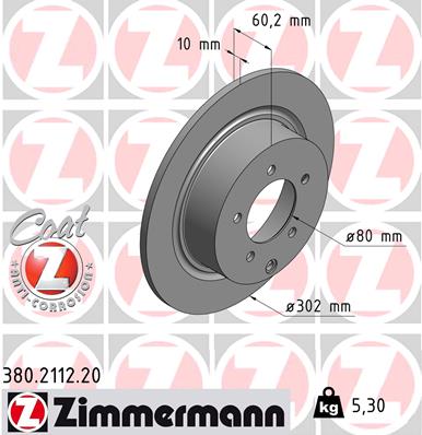 Disc frana 380.2112.20 ZIMMERMANN