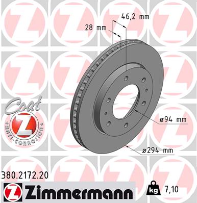 Disc frana 380.2172.20 ZIMMERMANN