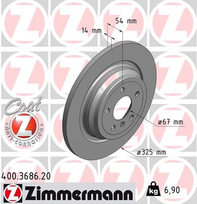 Disc frana 400.3686.20 ZIMMERMANN