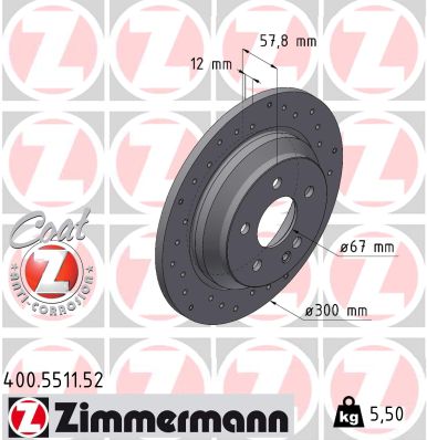Disc frana 400.5511.52 ZIMMERMANN