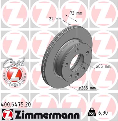 Disc frana 400.6475.20 ZIMMERMANN