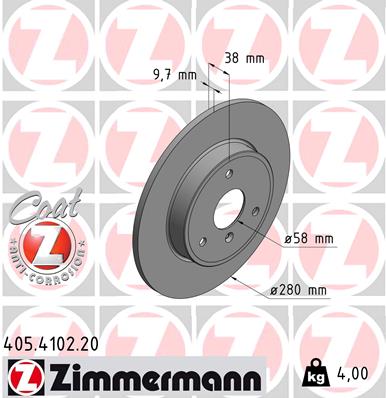 Disc frana 405.4102.20 ZIMMERMANN