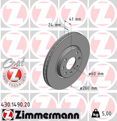 Disc frana 430.1490.20 ZIMMERMANN