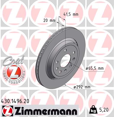 Disc frana 430.1496.20 ZIMMERMANN