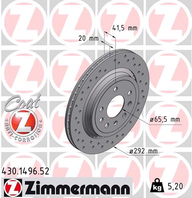 Disc frana 430.1496.52 ZIMMERMANN