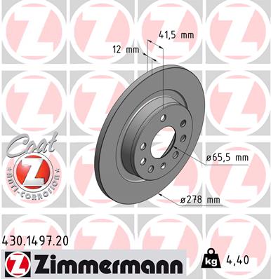 Disc frana 430.1497.20 ZIMMERMANN