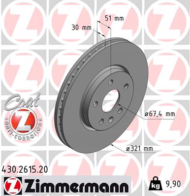 Disc frana 430.2615.20 ZIMMERMANN