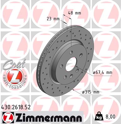 Disc frana 430.2618.52 ZIMMERMANN