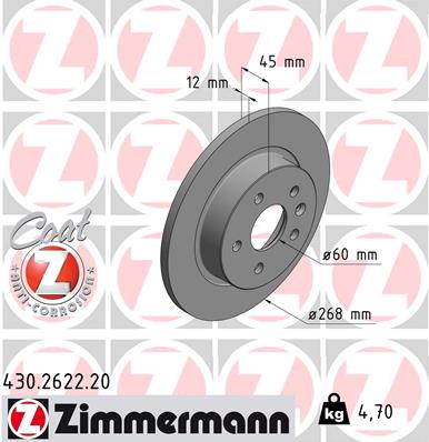 Disc frana 430.2622.20 ZIMMERMANN