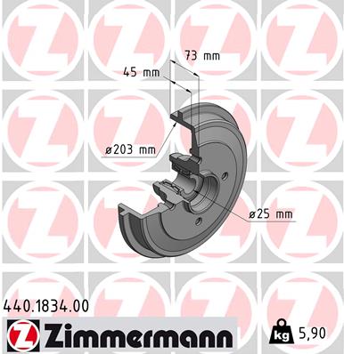 Tambur frana 440.1834.00 ZIMMERMANN