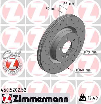 Disc frana 450.5202.52 ZIMMERMANN