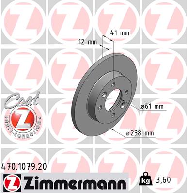 Disc frana 470.1079.20 ZIMMERMANN