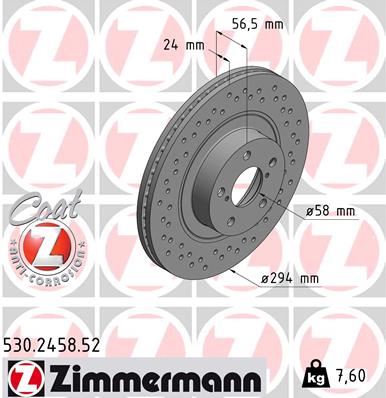 Disc frana 530.2458.52 ZIMMERMANN