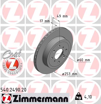 Disc frana 540.2490.20 ZIMMERMANN