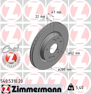 Disc frana 540.5310.20 ZIMMERMANN