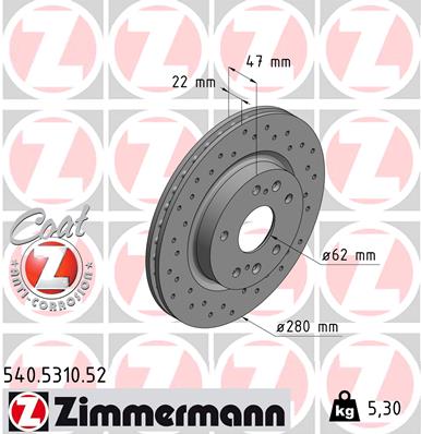 Disc frana 540.5310.52 ZIMMERMANN