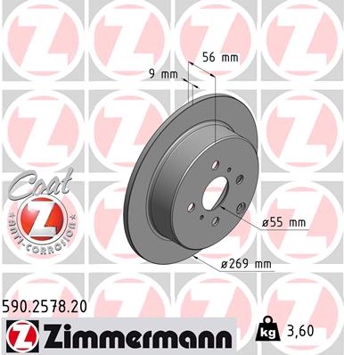 Disc frana 590.2578.20 ZIMMERMANN