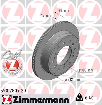 Disc frana 590.2807.20 ZIMMERMANN