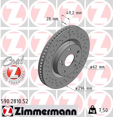 Disc frana 590.2810.52 ZIMMERMANN