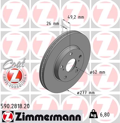 Disc frana 590.2818.20 ZIMMERMANN