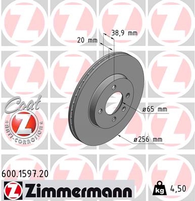 Disc frana 600.1597.20 ZIMMERMANN